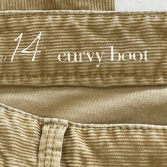 Ann Taylor Loft Curvy Boot Corduroy Tan pants. size 14 - Picture 5 of 12
